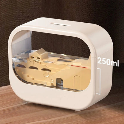 Small Space Humidifier with Aromatherapy and LED Flame Simulation