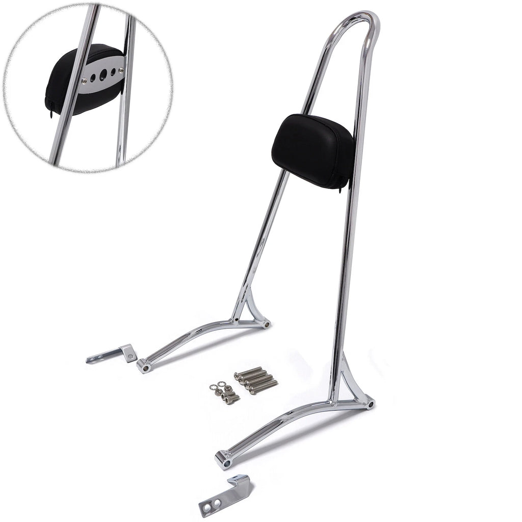 20" Chrome Passenger Backrest Sissy Bar for Harley Dyna FXD (2006–2017)