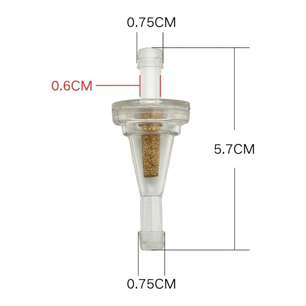 3pcs 6mm Inline Fuel Filter with 8 Clamps for ATV Dirt Bike
