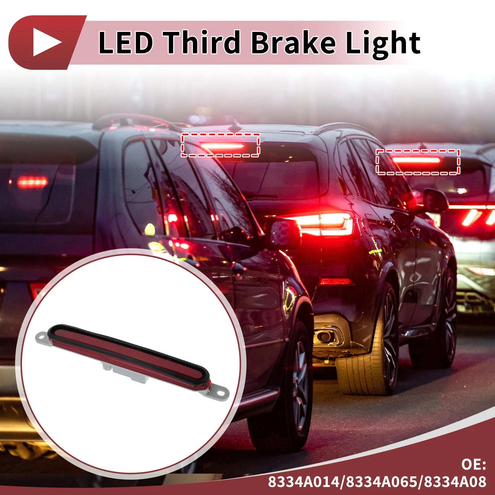Red LED Third Brake Light for Mitsubishi Lancer/Evolution (No. 8334A014)