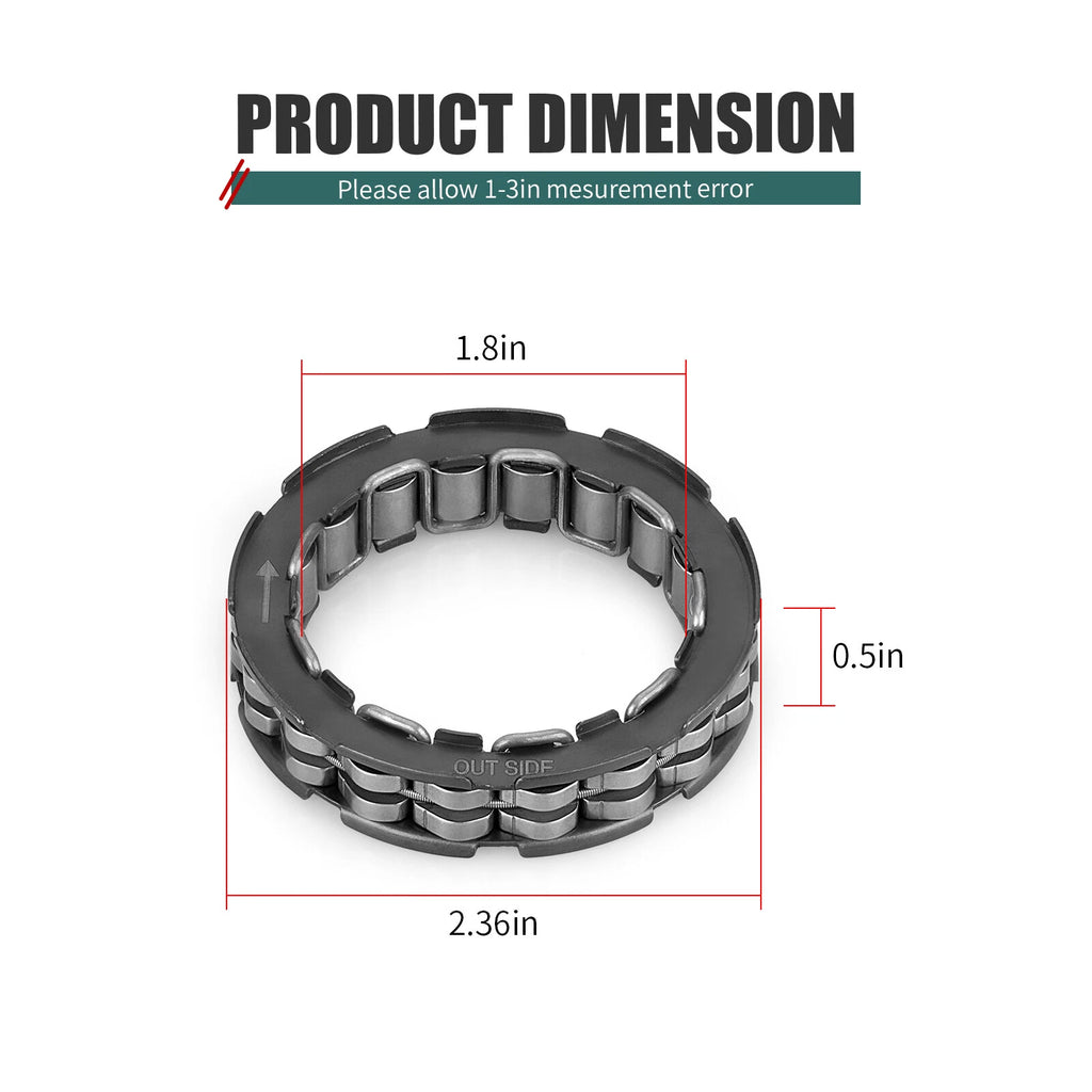 Clutch Hub One Way Bearing for Yamaha Grizzly 550 600 660 700 (2007–2014) 4SH-16664-00-00