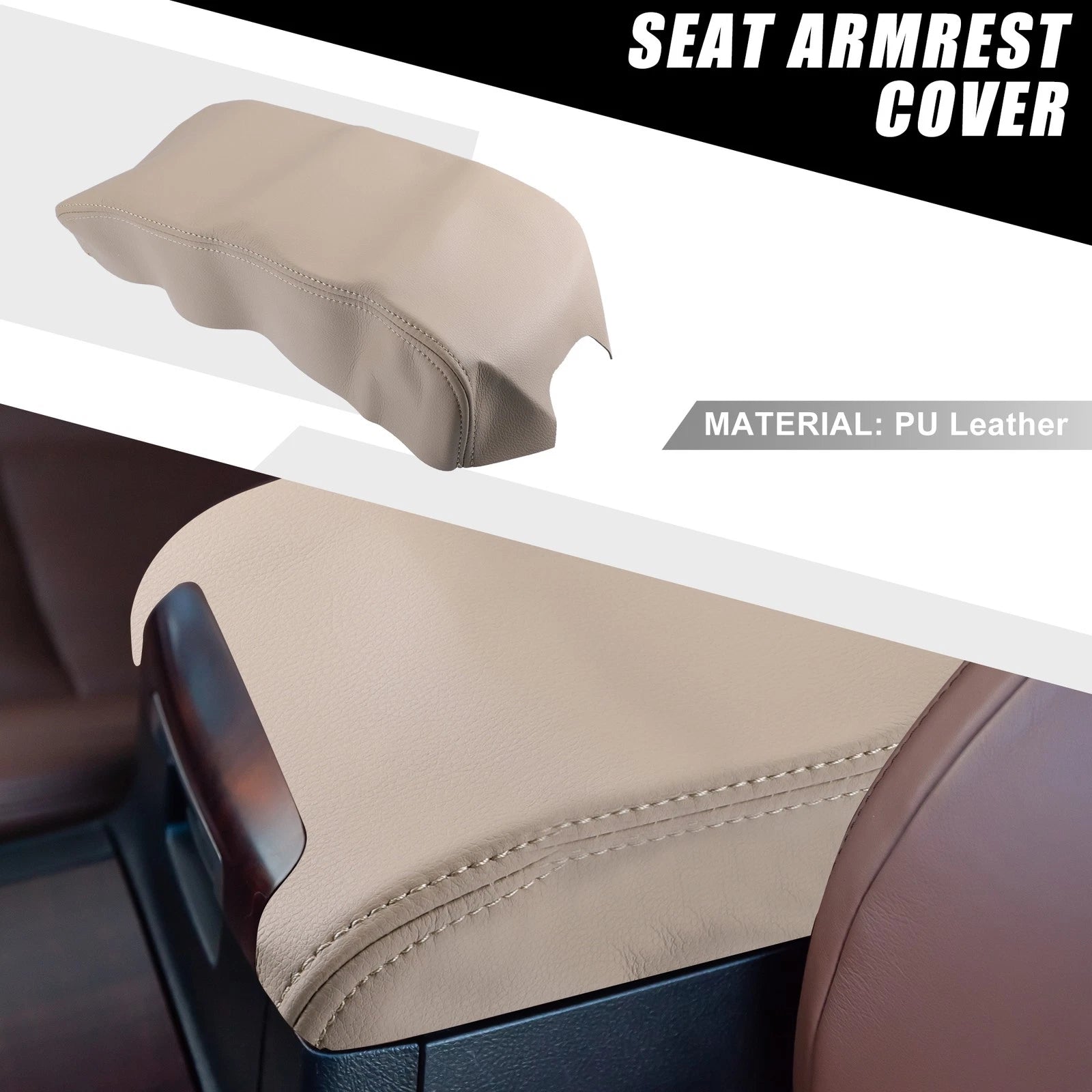 Car Center Console Armrest Cover Protect for Toyota Camry (2012–2017) Beige