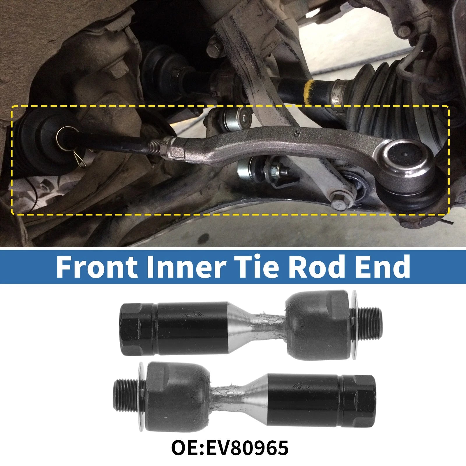2 Pc Front Inner Tie Rod End Links Replacement for Isuzu Ascender (2003–2008)