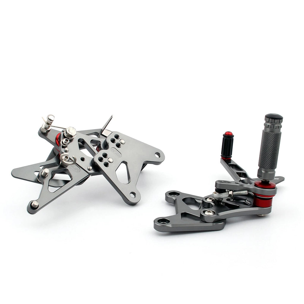 Rearsets Footpegs Pedals for Kawasaki ZX636C ZX-6R Ninja (2005–2006) Titan-color