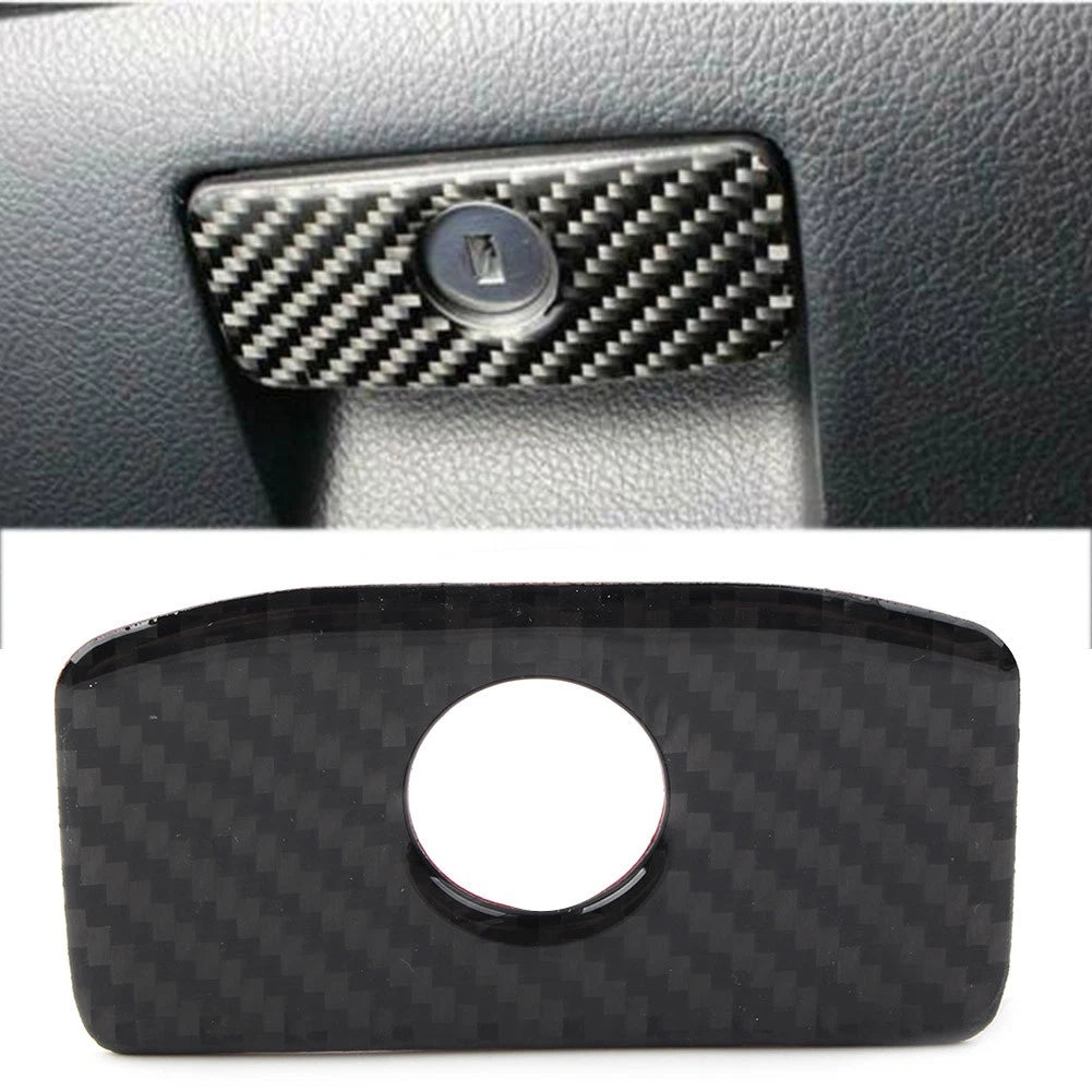 Carbon Fiber Copilot Storage Box Handle Cover Trim For Subaru Forester 2013-2018