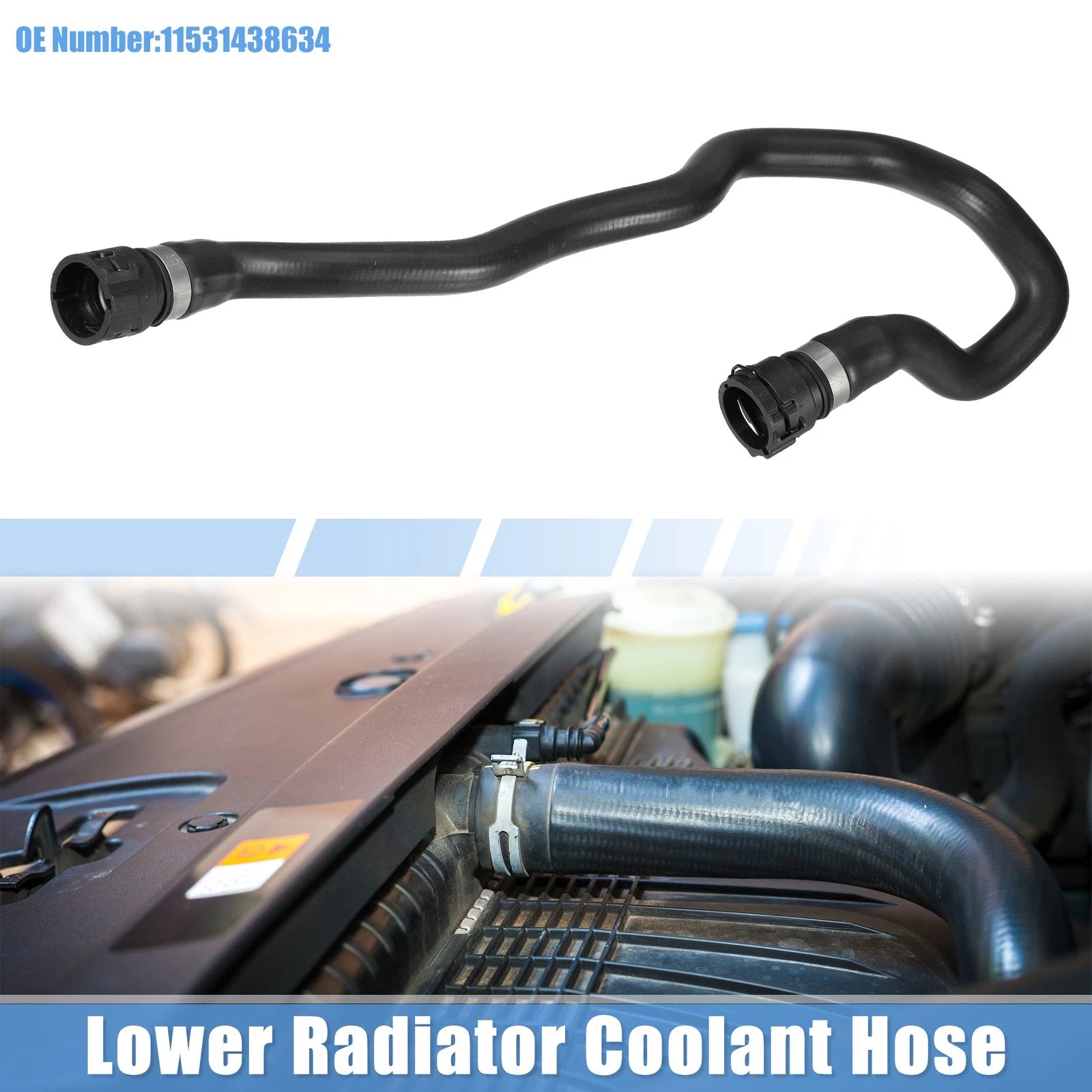 Radiator Coolant Hose Replacement for BMW 525i Base 2.5L (2001–2003)