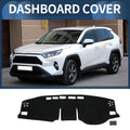 Dash Cover Mat Sun Protector for Toyota RAV4 2020–2024 Black 1 Set