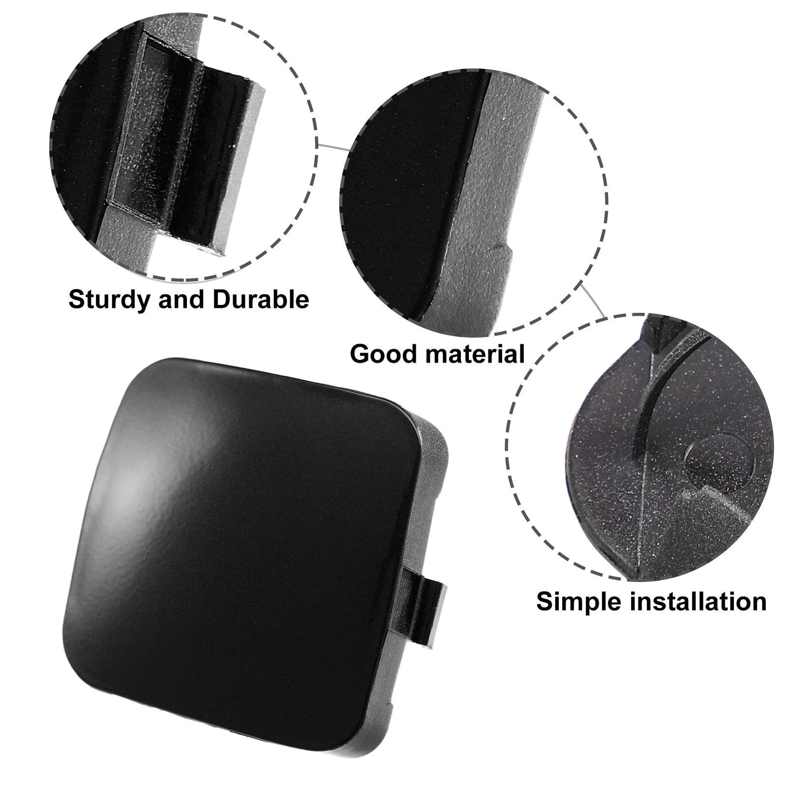 Front Left Bumper Towing Tow Hook Cover Cap Replacement for Toyota RAV4 (2019–2021)