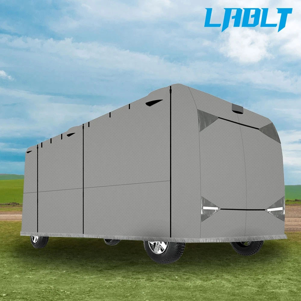 RV Cover for Class A (40'-43') with 2 Straps & 4 Tire Covers