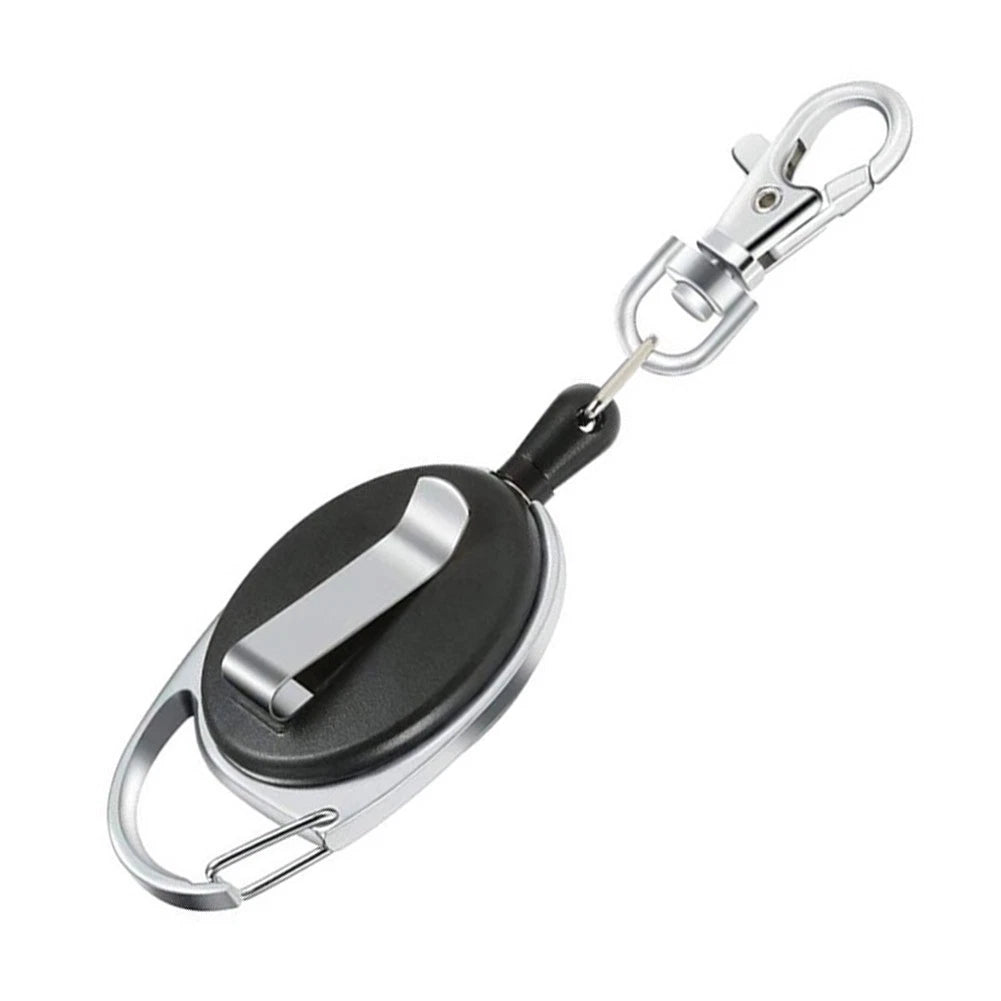 Telescopic Stainless Steel Recoil Key Chain for Effortless Key Retrieval
