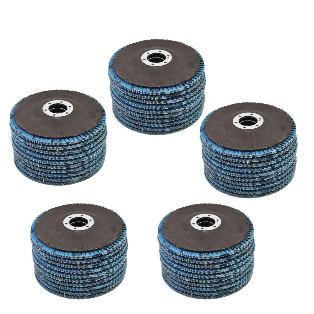 Set of 50 Zirconia Flap Discs 4-1/2" x 7/8" 80 Grit Sanding Grinding