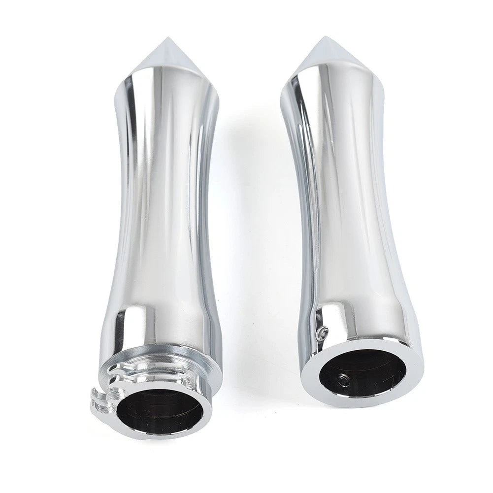 1" Spike Handlebar Hand Grips with Throttle for Harley Honda Motorcycle