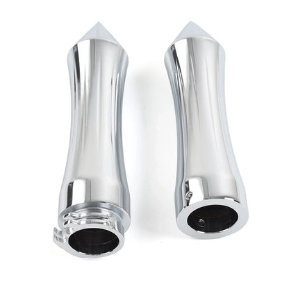 1" Spike Handlebar Hand Grips with Throttle for Harley Honda Motorcycle