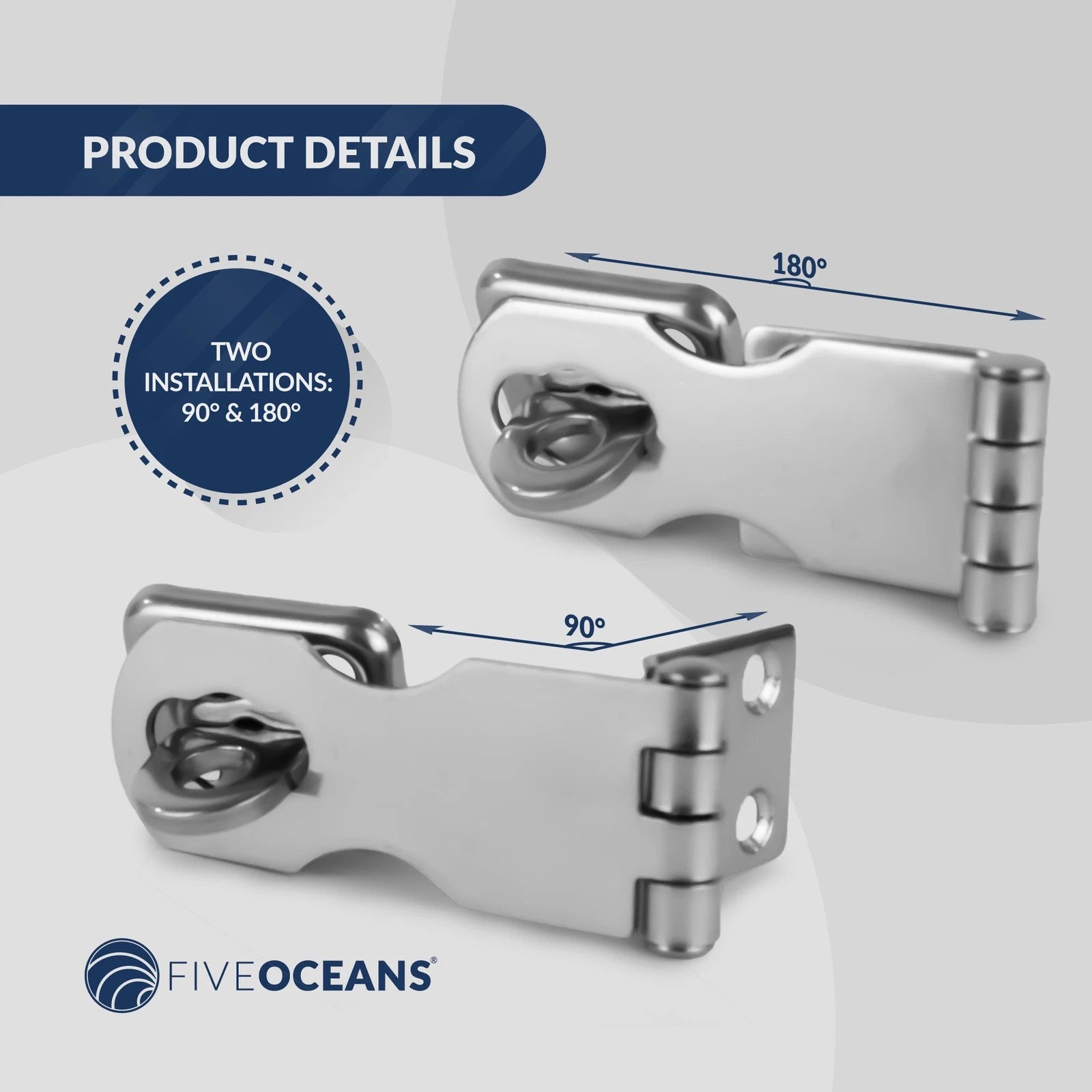 2X Marine Door Lock Hasp Latch for All Doors