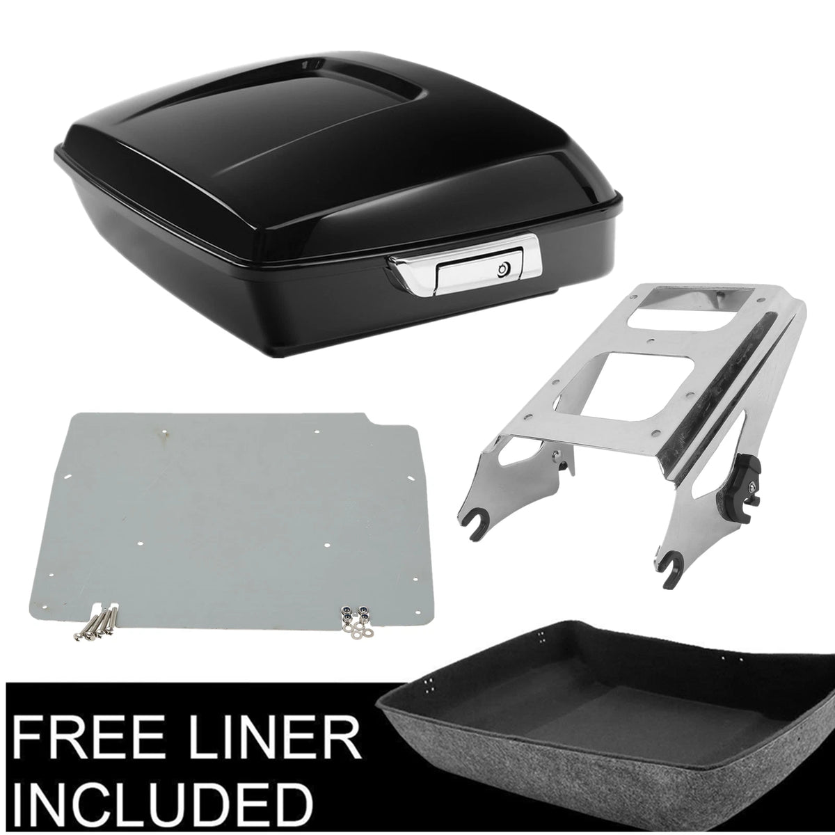 Chopped Trunk Mount Rack Base Plate for Harley Touring (2009–2013)