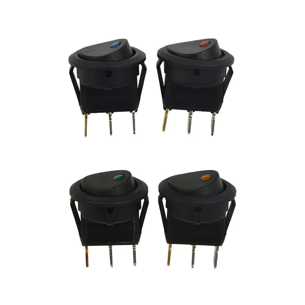 LED Round Rocker Switch for Car Dashboard 12V (Universal)