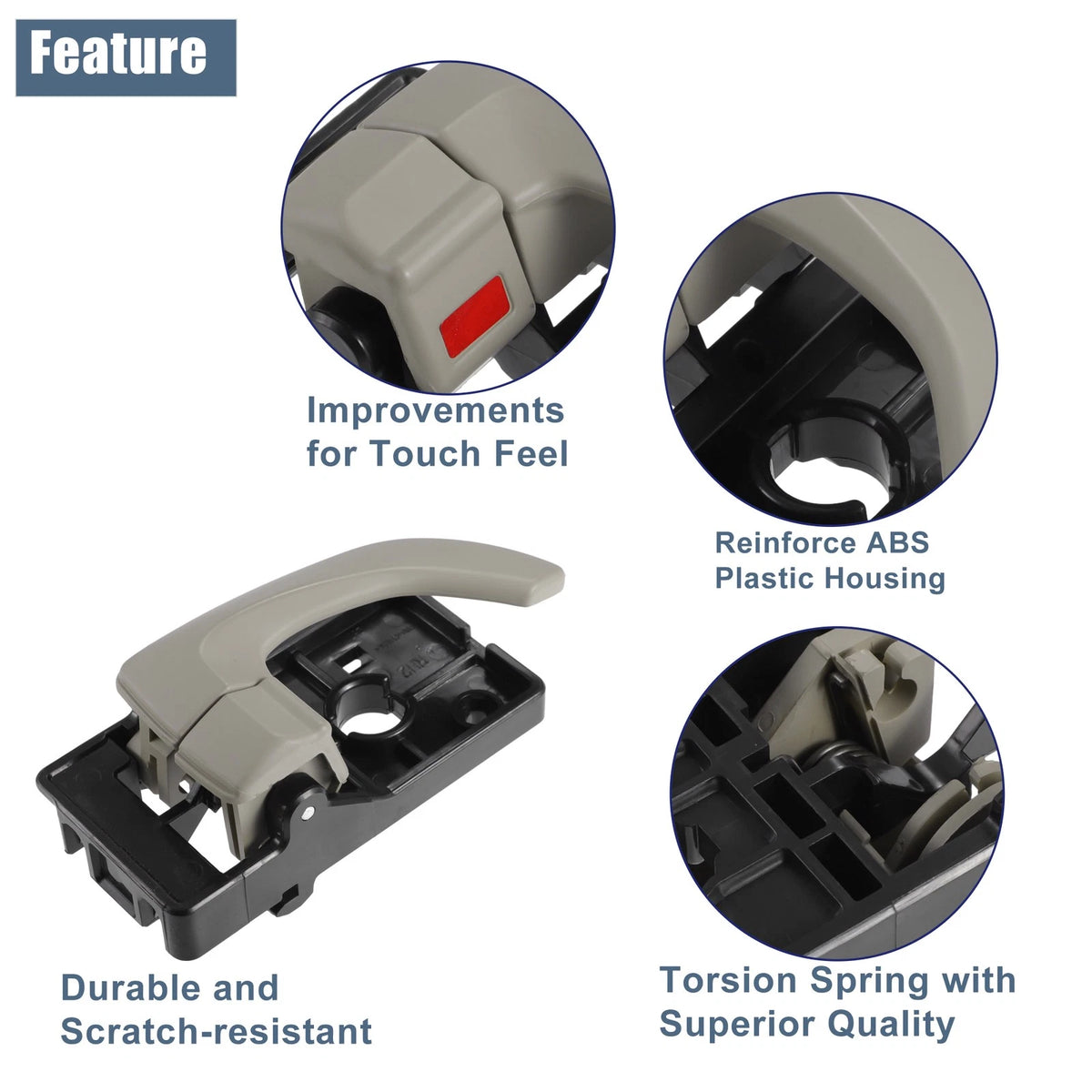 Right Interior Door Handle for Hyundai Tucson (2016–2021) No. 82620-2E000