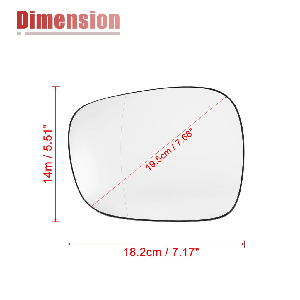Heated Rearview Mirror Glass Left Side Replacement for BMW X3 (2011–2024)