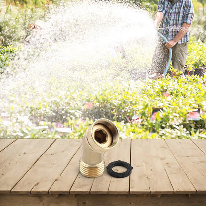 45 Degree Brass Elbow Connector for Outdoor Hose (34 Inch)