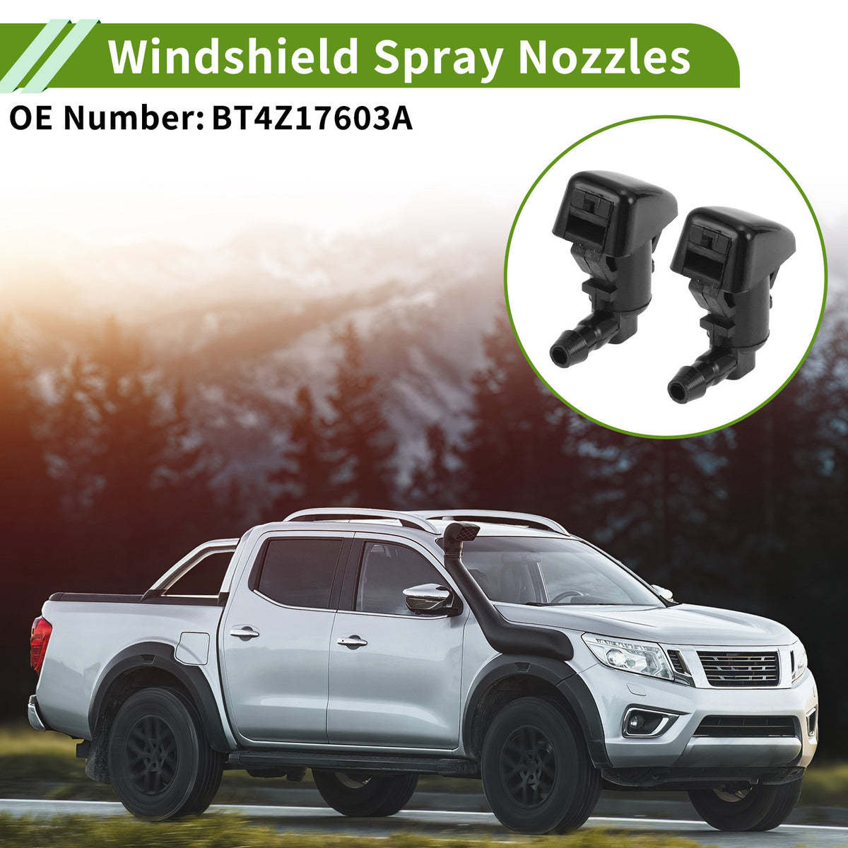 Windshield Washer Nozzle with Hose Connector for Ford F150 (2015–2020)