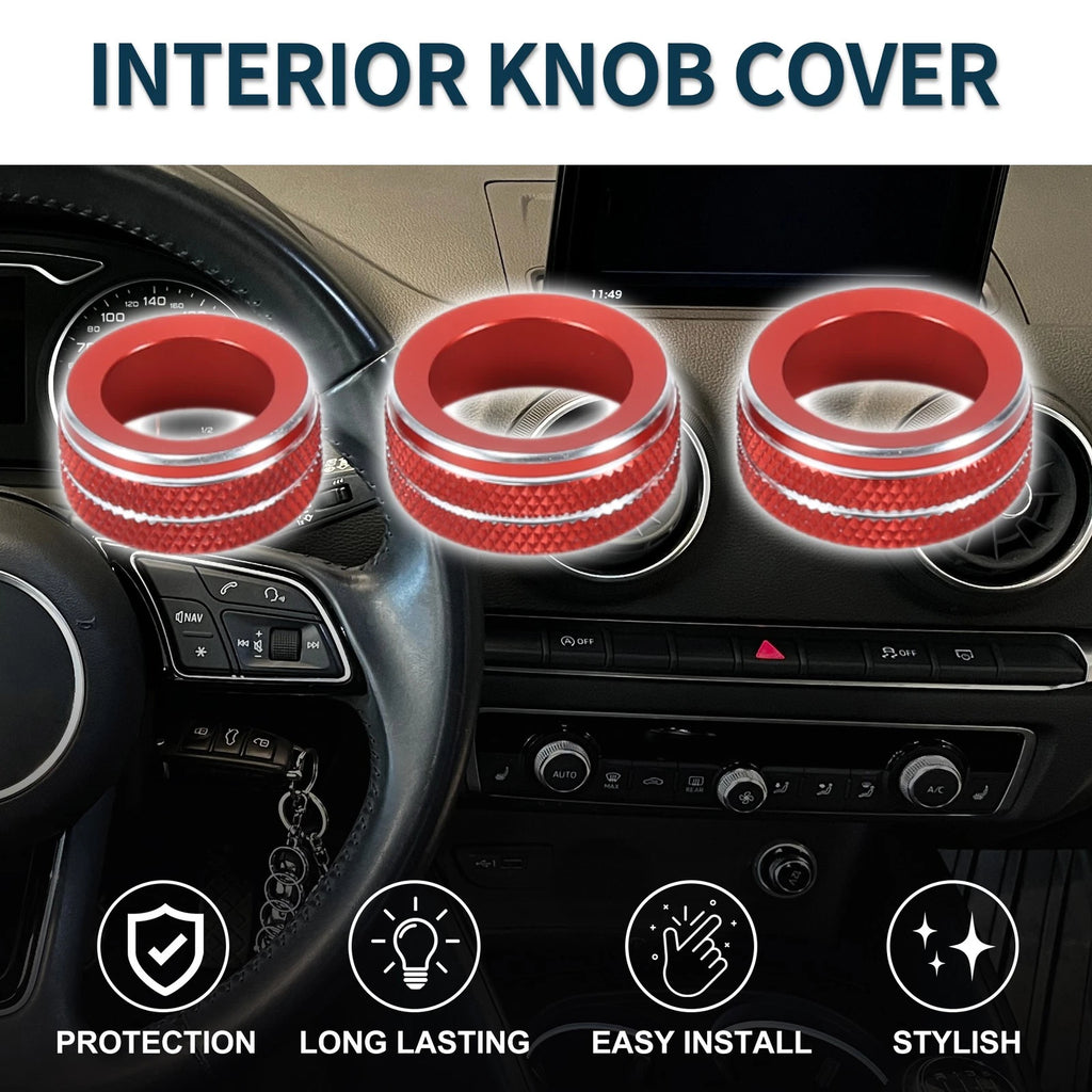 AC Climate Heater Switch Knob Cover Ring Replacement for Audi A3 8V (2014–2020)