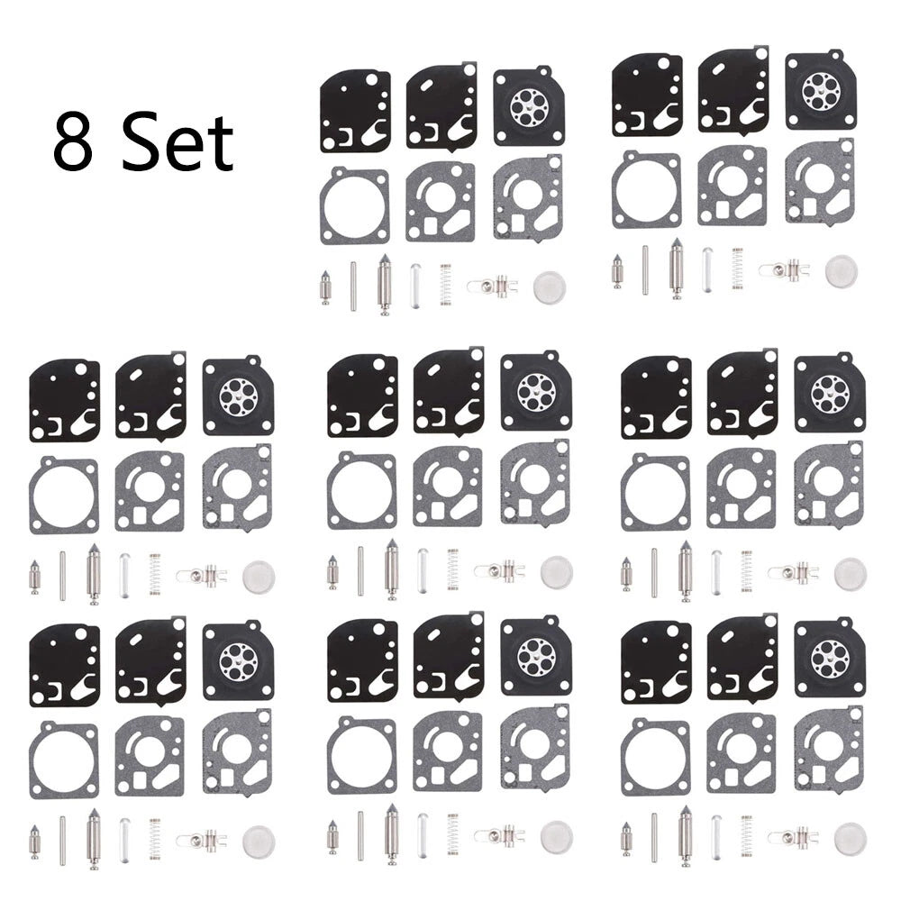 Set of 8 Carburetor Gasket Overhaul Kit for Zama RB-52 C1Q-P22 C1Q-P24 C1Q-P18