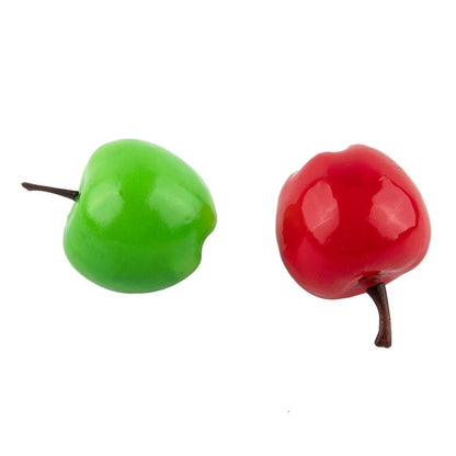 Simulation Fruit Decorative Ornaments - Green & Red Plastic