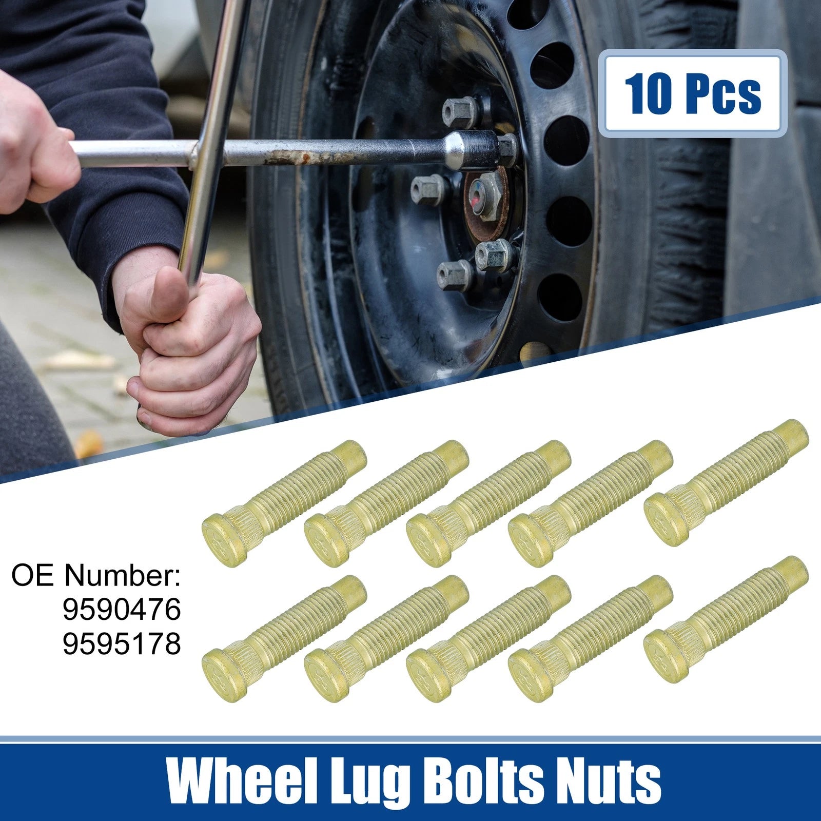 Wheel Lug Bolts Nuts Set Heavy Duty for Chevrolet (1997–2012)
