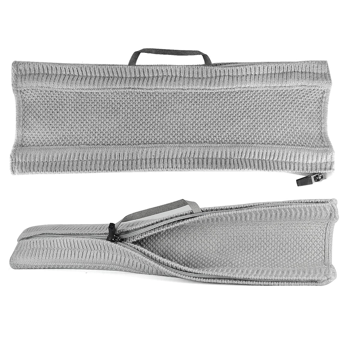 Headphone Headband Cover for Universal Fit (Knitted Fabric, Black/Grey)