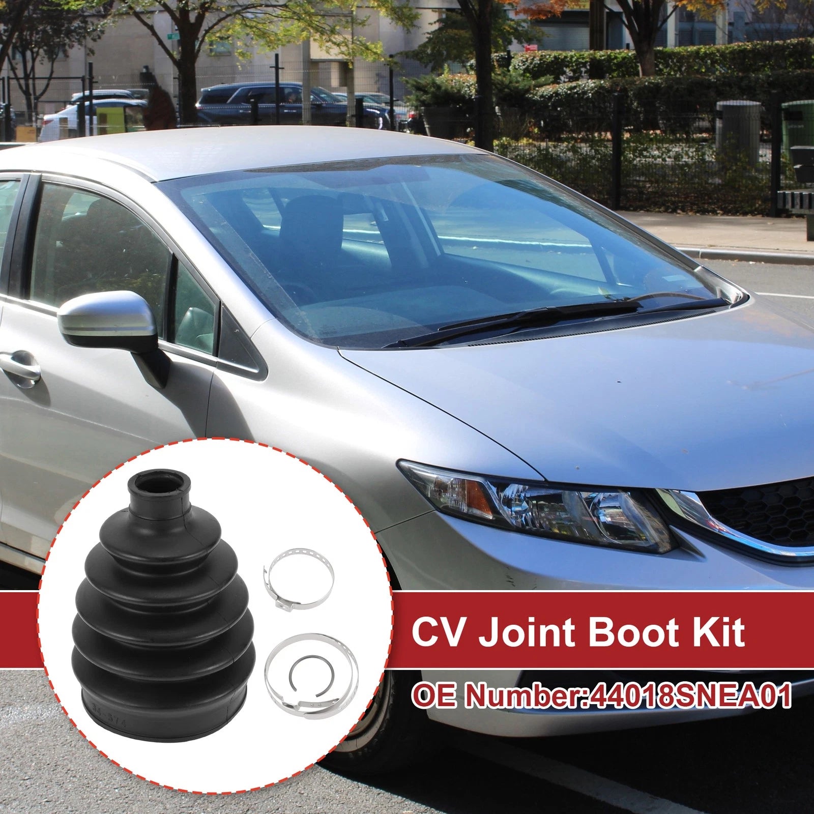 Outer CV Joint Boot Kit with Clamps for Honda Civic (2017–2021)