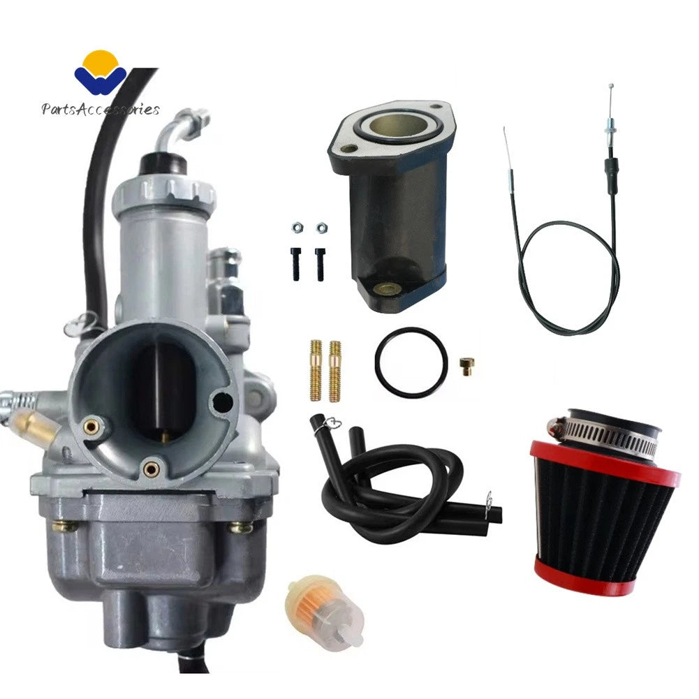 Carburetor, Throttle Cable & Intake Manifold for Yamaha Moto 4 YFM200 (1985–1989)