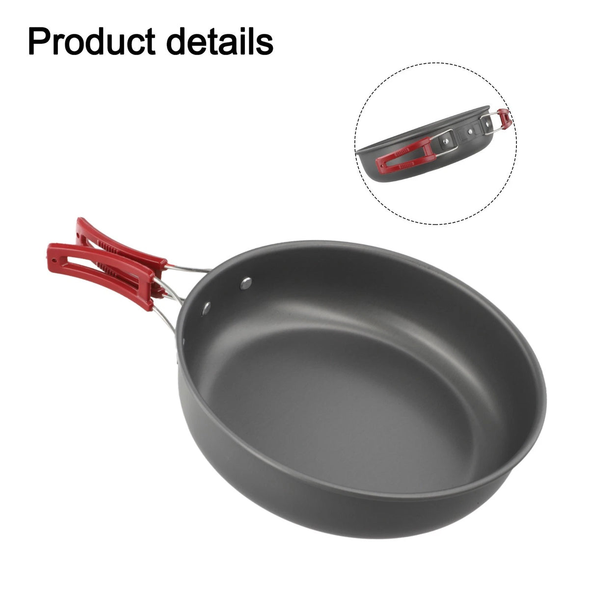 Folding Aluminum Alloy Handle Frying Pan for Outdoor Use
