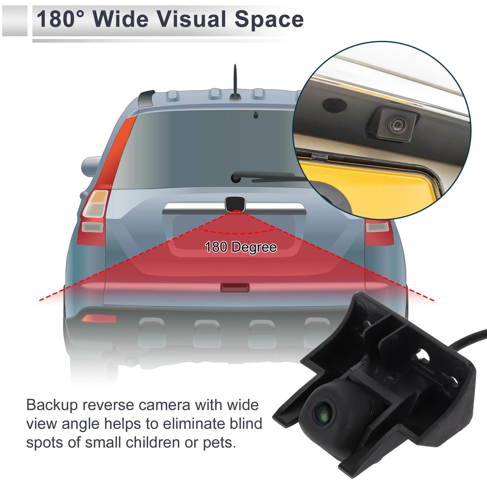 Rear View Camera Backup Reverse Camera 120-180 Degree for Hyundai Sonata (2018–2019)