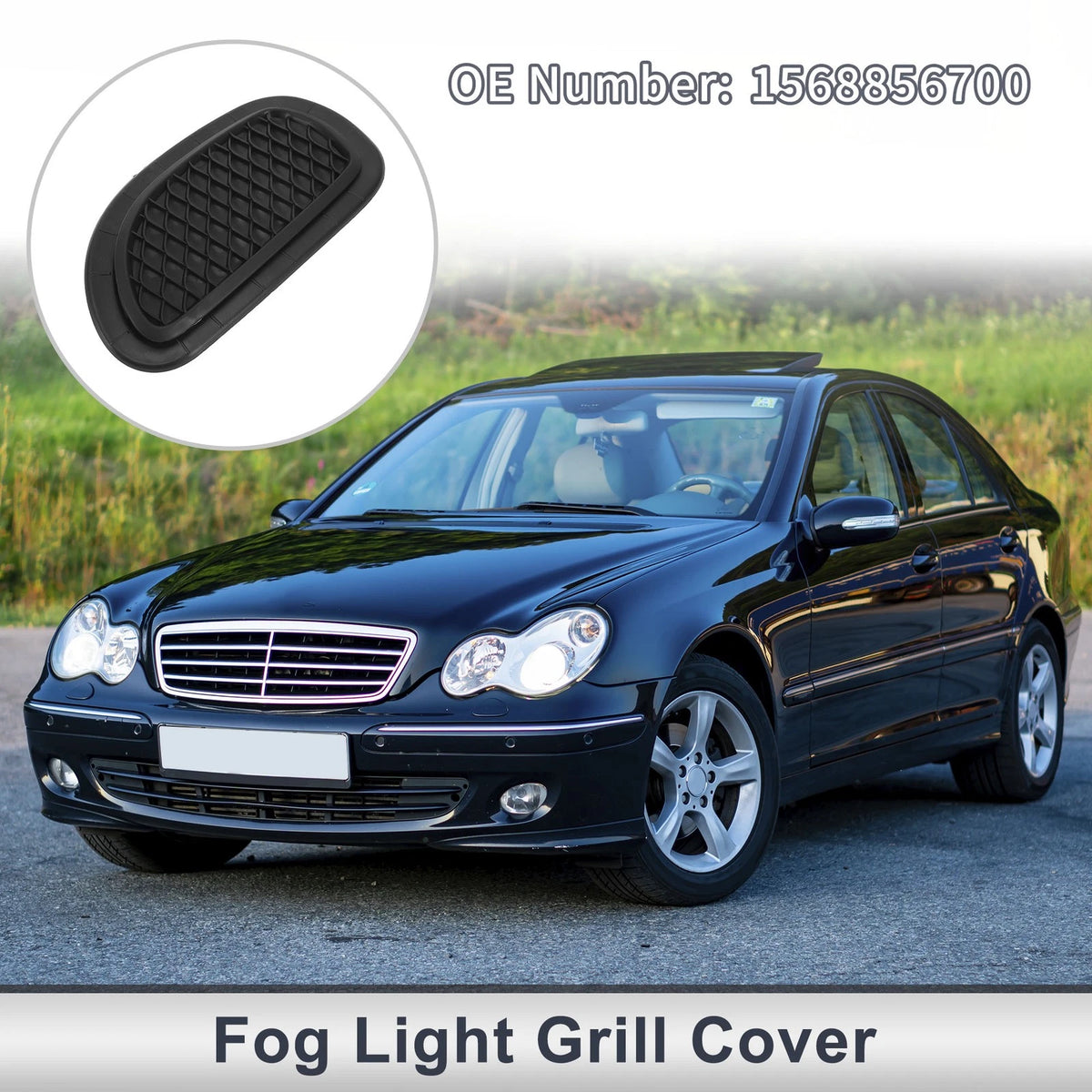 Front Left Fog Light Grill Replacement for Mercedes Benz GLA 220 (2018–2020)