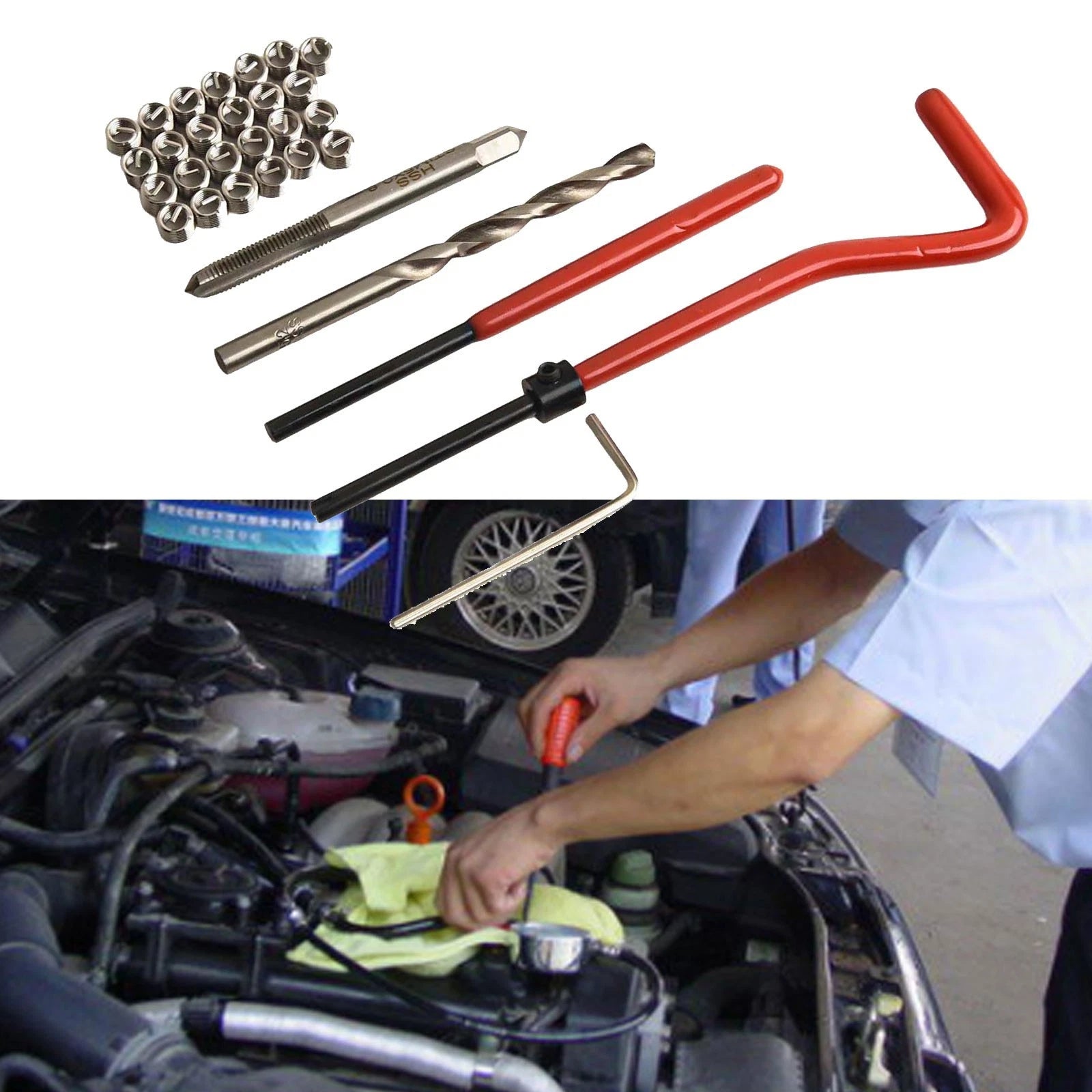 M5 Metric Thread Repair Coil Kit with Installation Tools (30 Pcs)