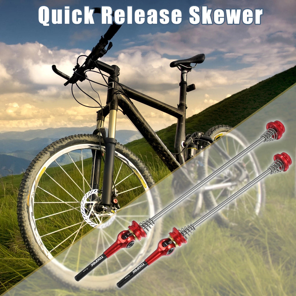Quick Release Axles Front Rear Pair for Red 140 180mm Bike (2005–2015)