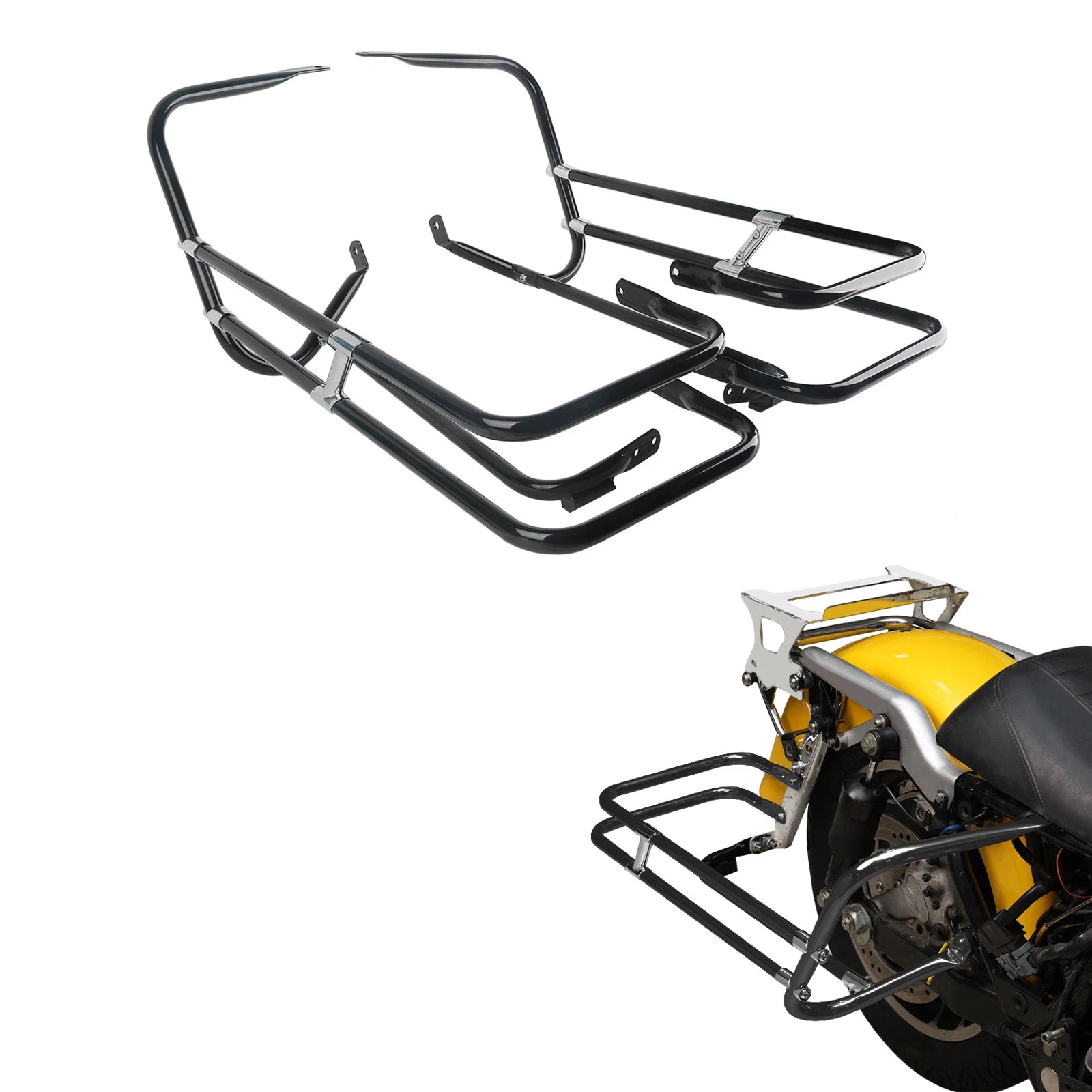 Saddlebag Guard Rail Mounts Bracket for Harley Electra Glide (1997–2008)