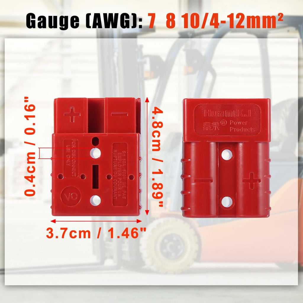 Battery Quick Connect Disconnect Plug 2pcs for Trailer Forklift (600V 50A)