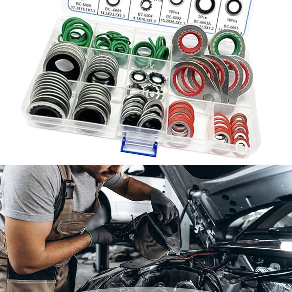 139 Piece A/C O Ring Kit for Vehicle Air Con Systems (Universal)