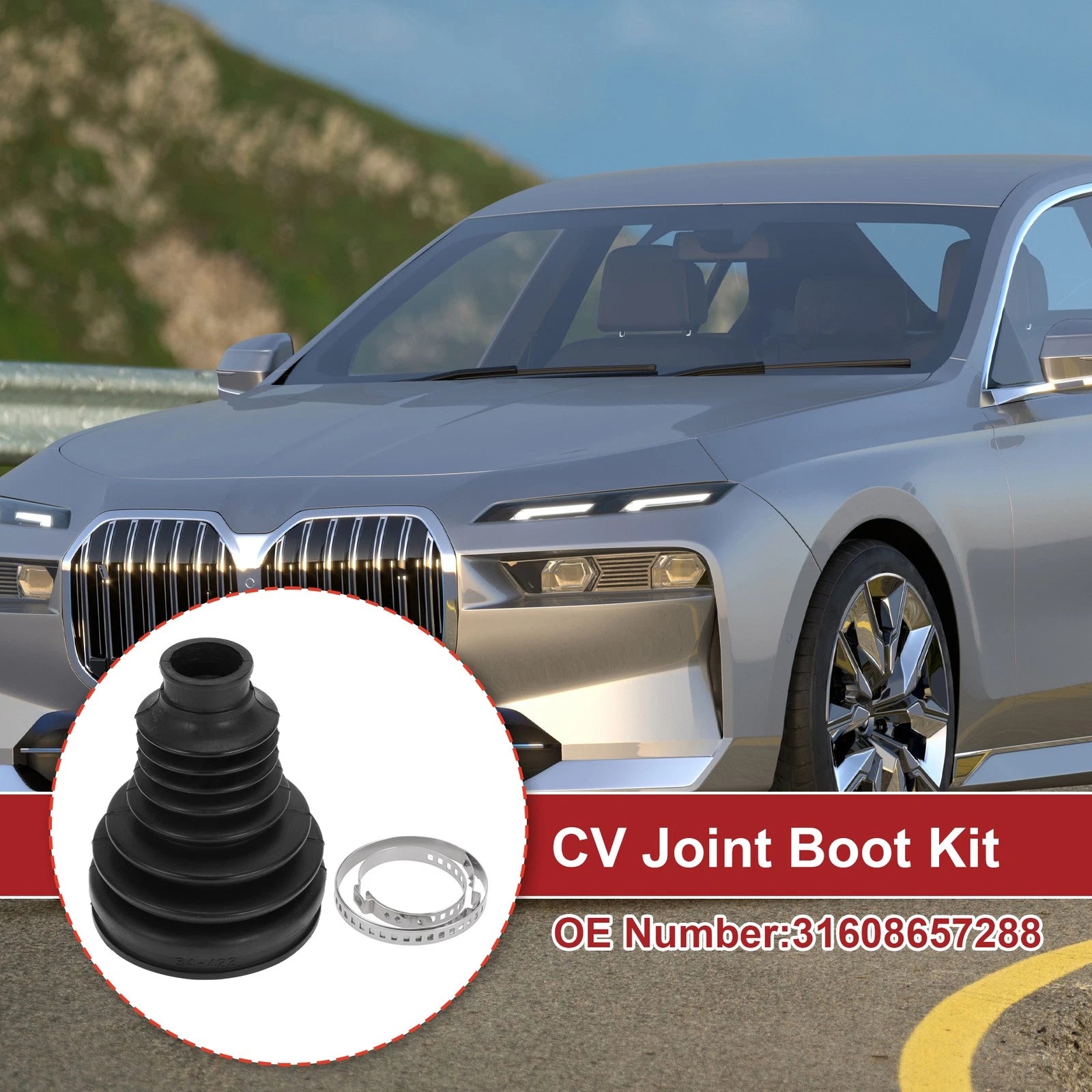 Inner CV Joint Boot Kit with Clamps for BMW i7 (2023–2024)