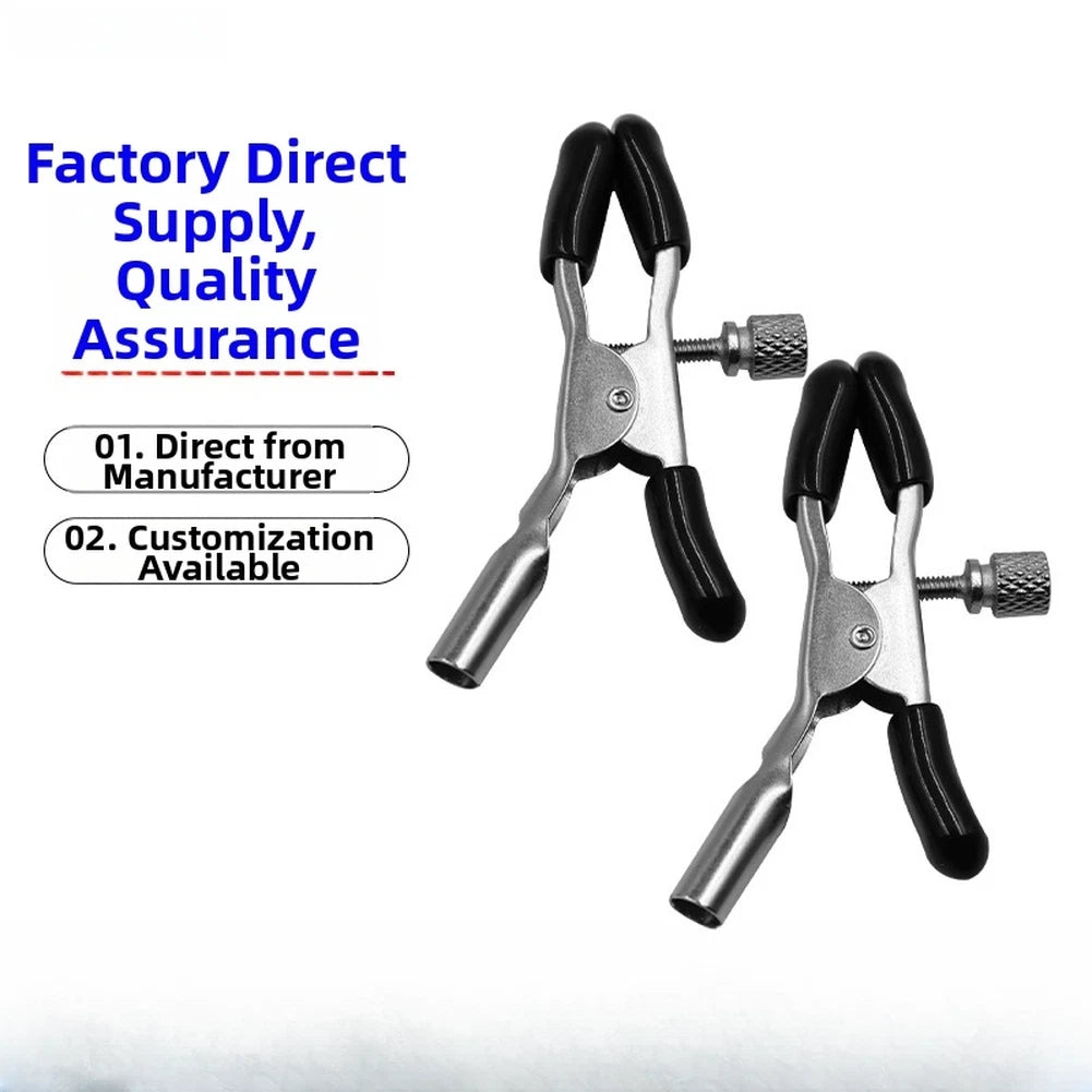 Soft PVC Covered Adjustable Alligator Clip with Nickel Plated Metal Body