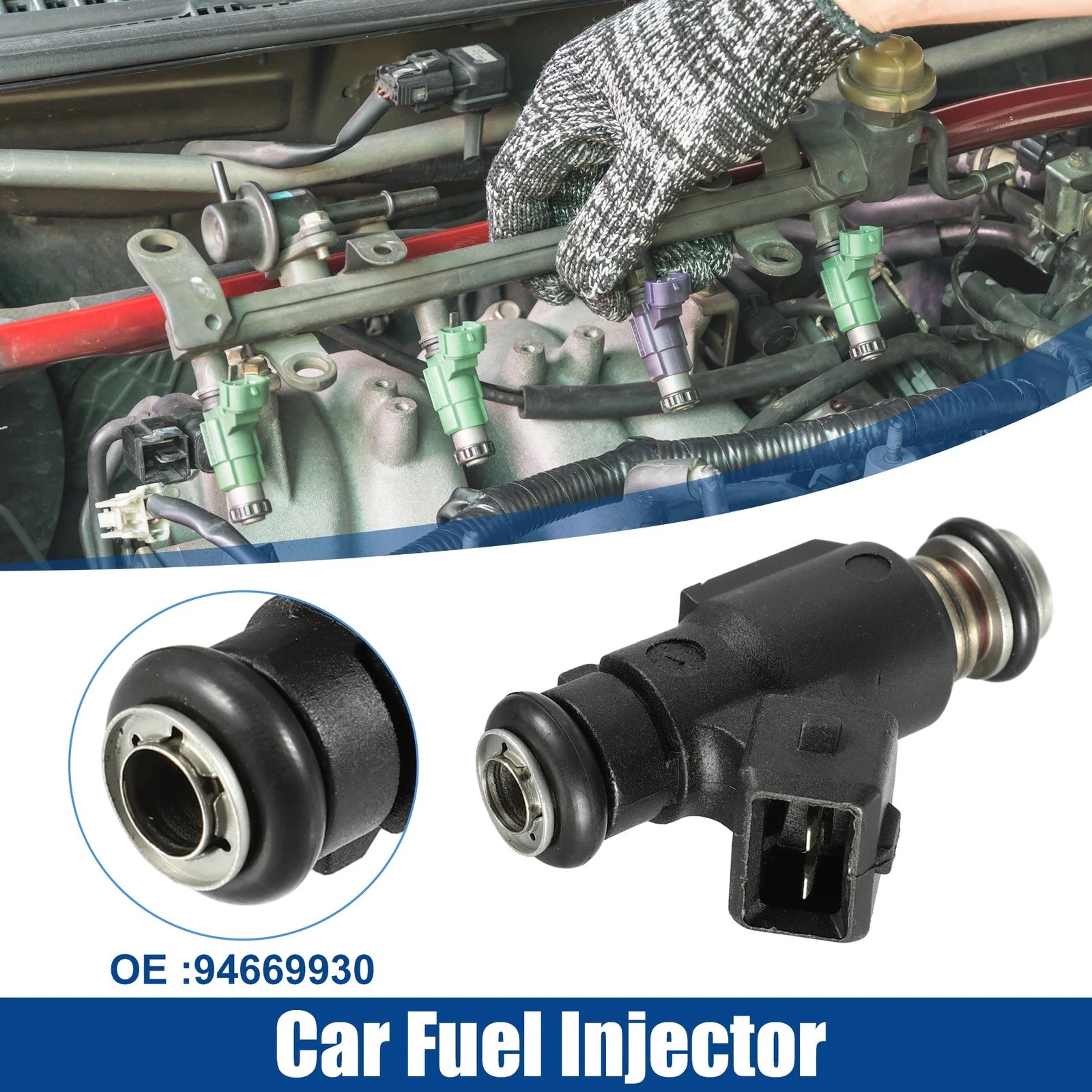 Fuel Injector Nozzle Replacement Black for Chevrolet Corsa (2001–2011)