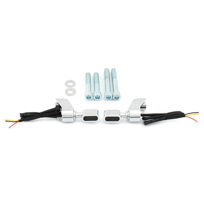 Chrome Front Fork Turn Signal Indicator Light for Harley FXR (1987–2000)