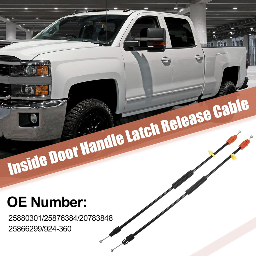 2X Front Door Handle Latch Release Cable for Chevrolet GMC (1999–2007) 15940887