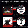 Handlebar Mirror Mount Phone Holder for Motorcycle (Shockproof, 360 Rotation)