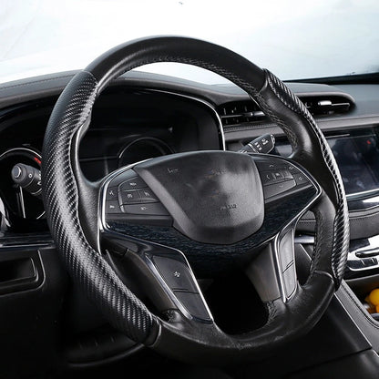 Carbon Fiber Look Steering Wheel Cover for