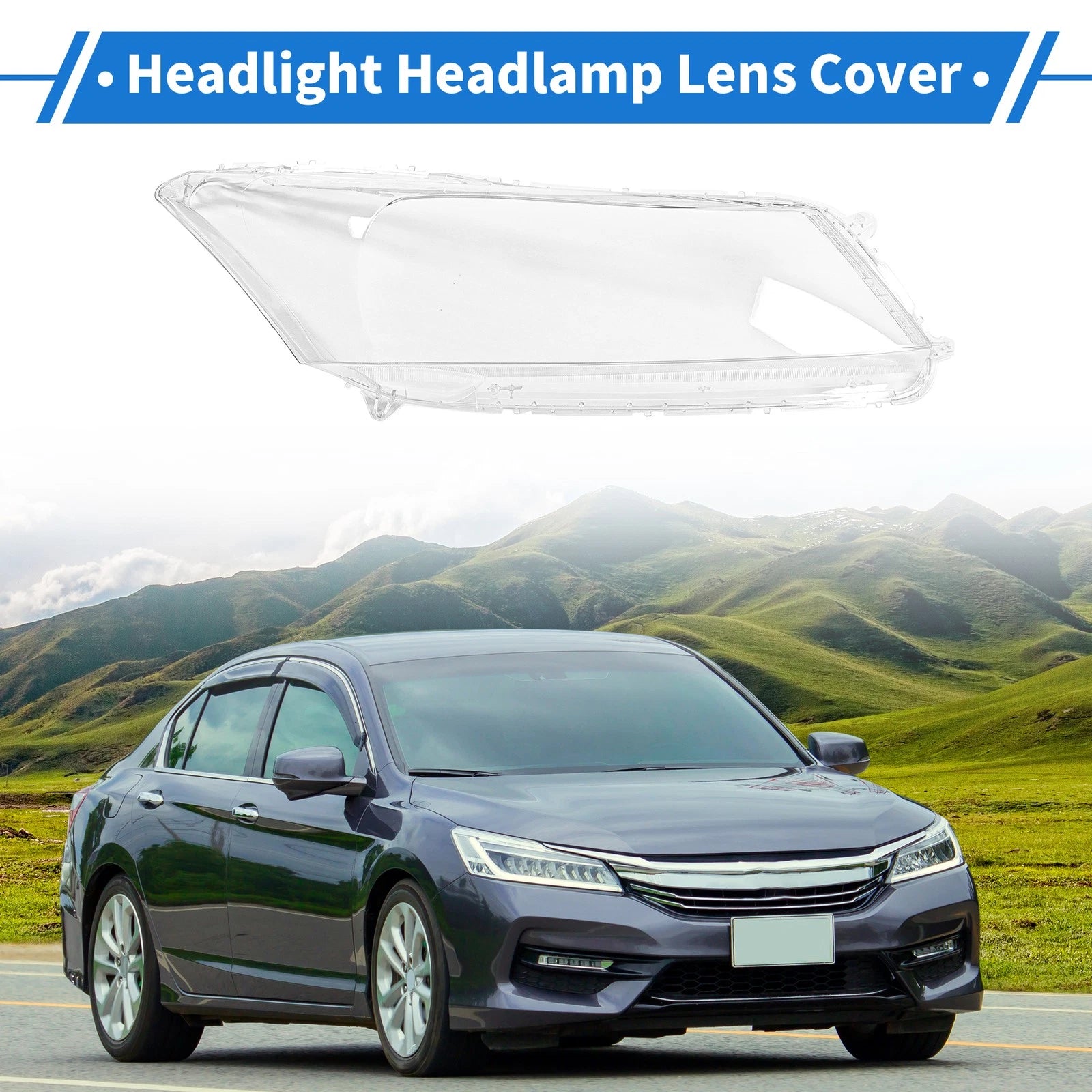 1 Pcs Front Right Headlight Lens Cover Replacement for Honda Accord (2008–2012)