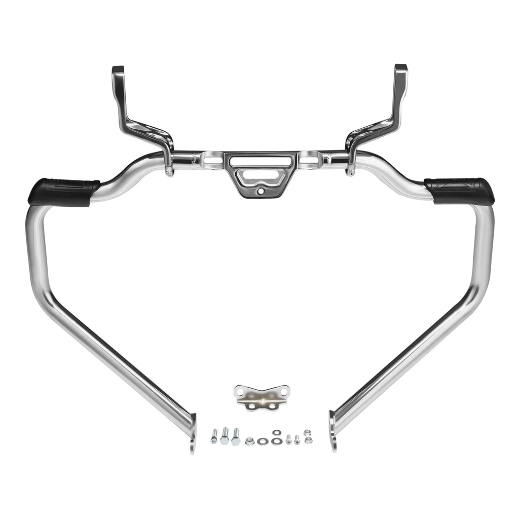 Chrome Mustache Engine Guard Support Bracket for Harley Low Rider ST (2022–2025)
