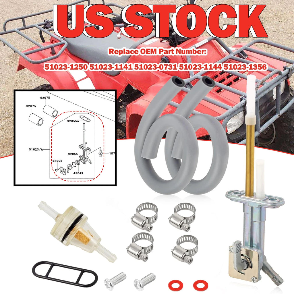 Fuel Petcock Valve Switch for Kawasaki Bayou 300 KLF300 A (1986–1987)