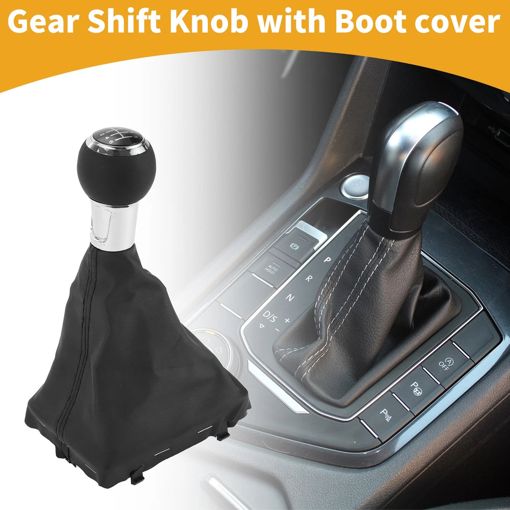 6 Speed Gear Shifter Knob with Cover for Audi A3 (2008–2013)